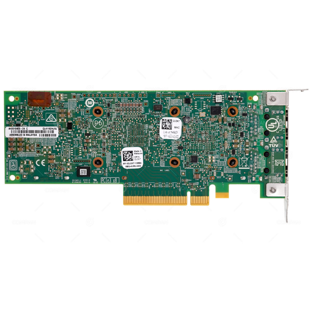 2J3X7 LP DELL DUAL PORT 10GB RJ-45 QL41162 ETHERNET ADAPTER LOW PROFILE